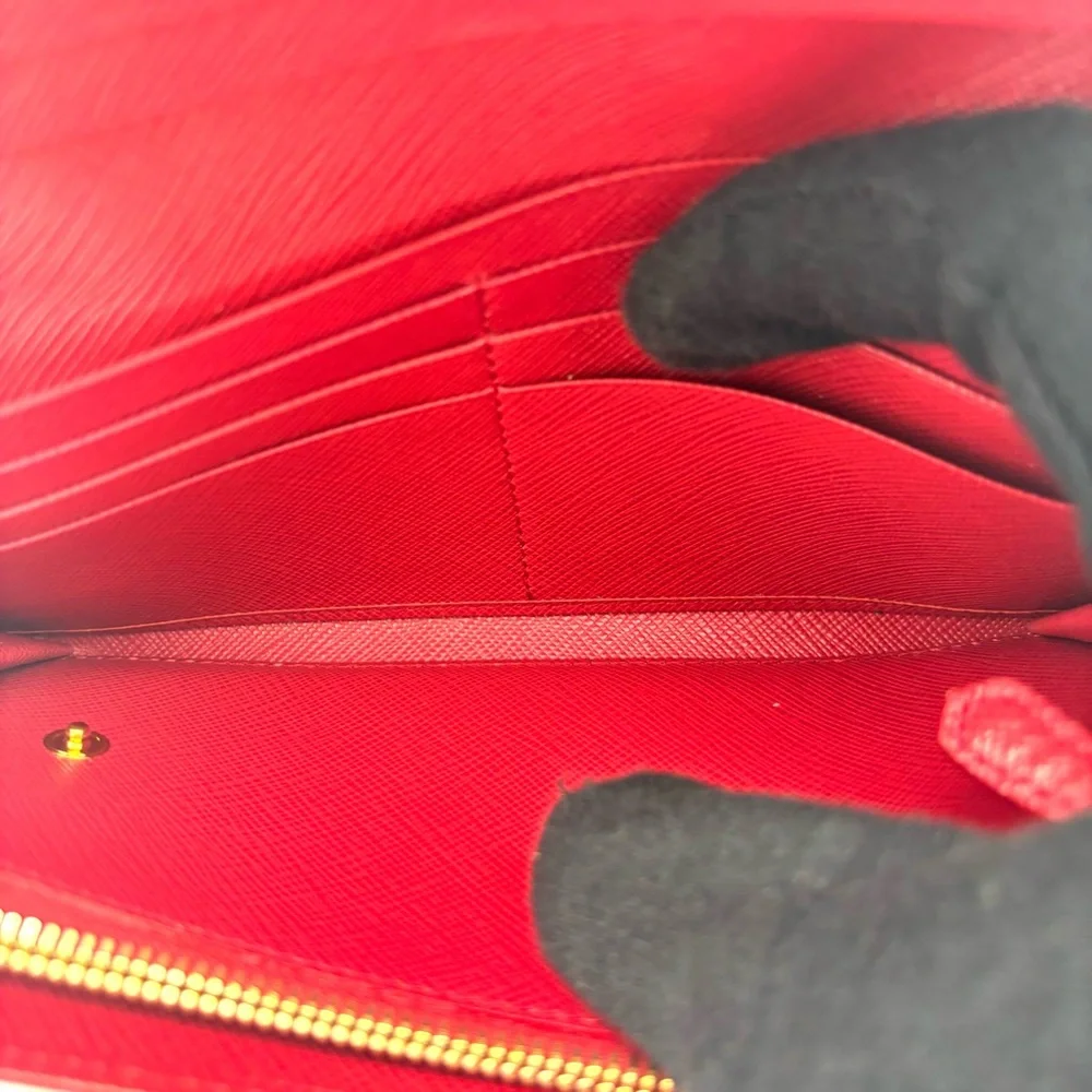 Prada Red Saffiano Leather Wallet - Picture 8 of 16